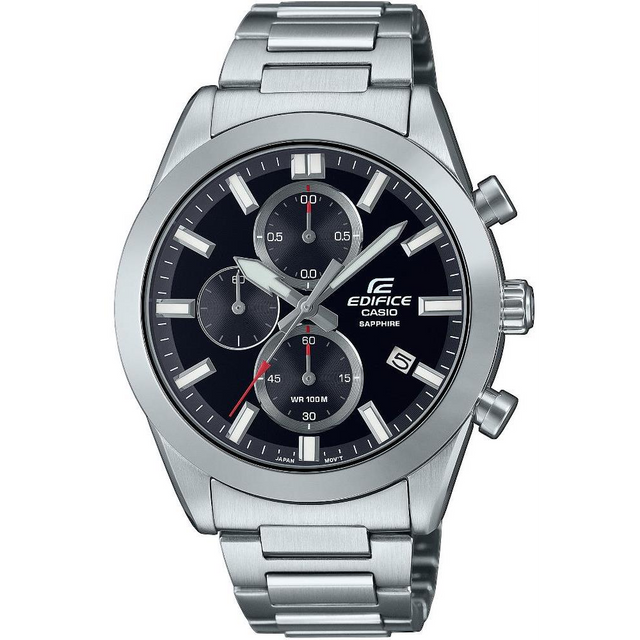 Casio Edifice EFB-710D-1AVUEF férfi karóra, rozsdamentes acél, fekete számlappal