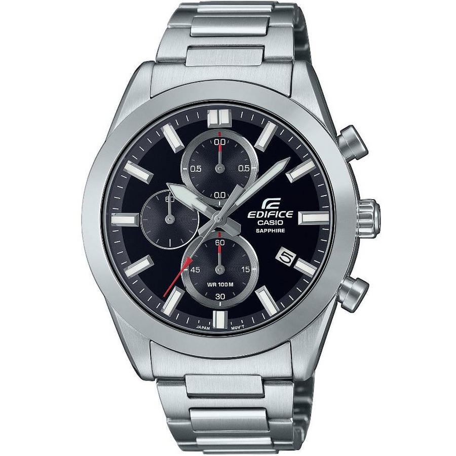 Casio Edifice EFB-710D-1AVUEF férfi karóra, rozsdamentes acél, fekete számlappal