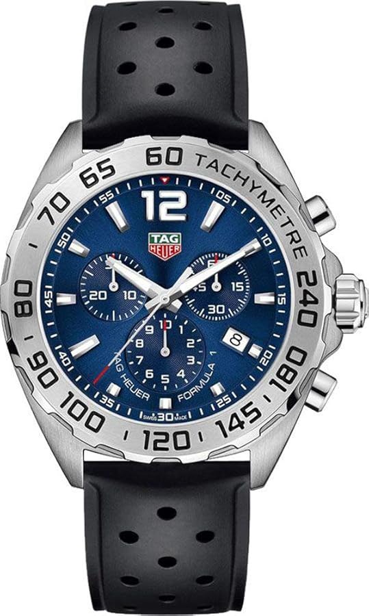 Reloj Tag Heuer Formula 1 Cronógrafo Esfera Azul Correa de Goma Negra para Hombre Caz101k Ft8024