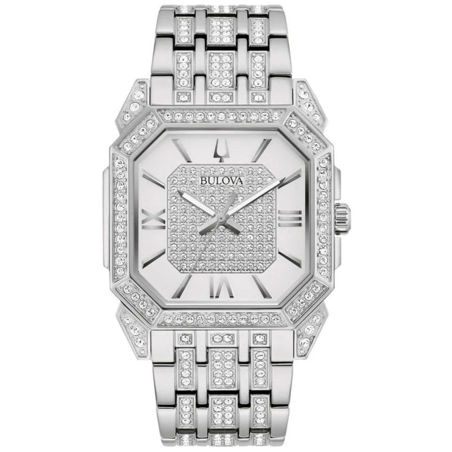 Reloj Bulova de Cristal Plateado para Hombre 96A285