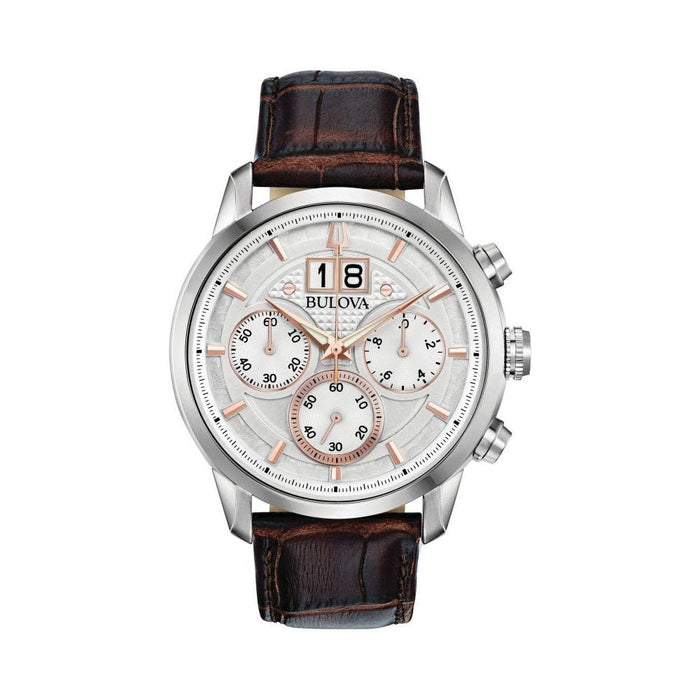 Bulova Classic Mens White Watch 96b309