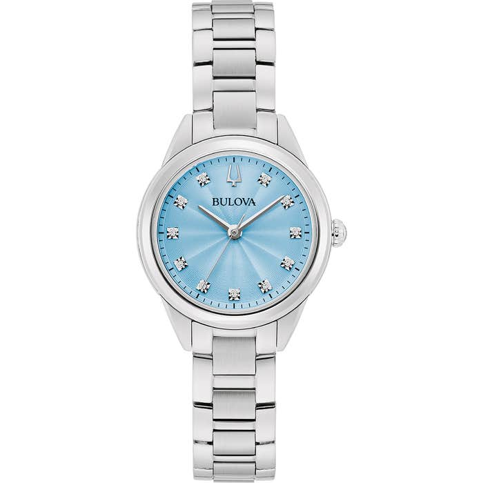 Reloj de mujer con esfera azul acero 96p250