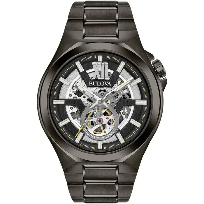 Reloj Bulova Maquina para hombre, plateado, 98a179