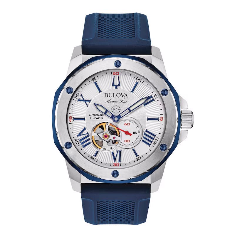 Reloj Bulova Marine Star para hombre, blanco, 98a225