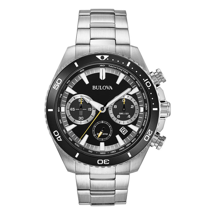 Bulova Cronógrafo de Cuarzo de Alto Rendimiento para Hombre, Negro, 98B298