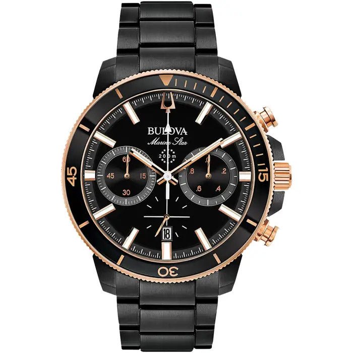 Reloj Bulova Marine Star para hombre Negro 98b302