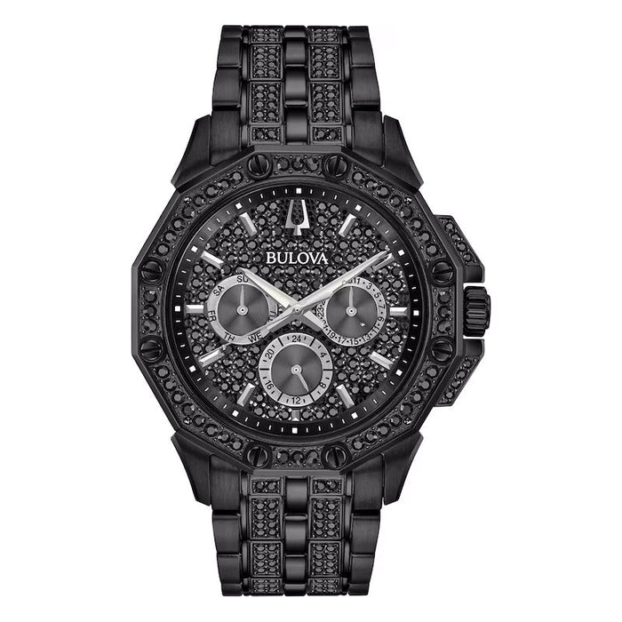 Reloj Bulova Crystal para hombre, negro 98c134