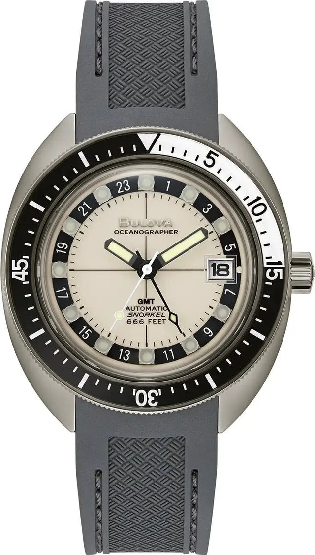 Reloj blanco para hombre Bulova Oceanographer GMT 98B407