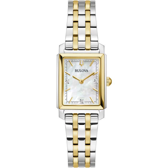 Reloj Rectangular Bicolor para Mujer Sutton 98p220