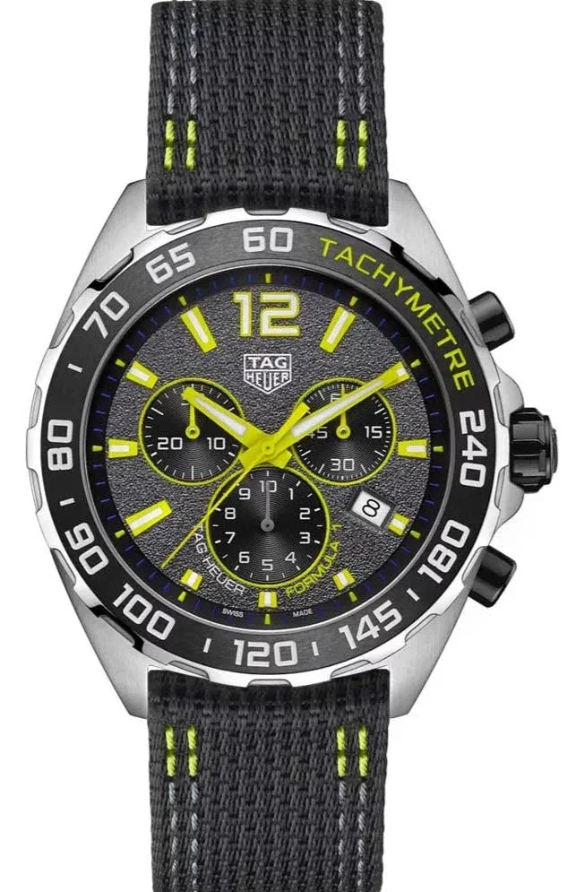 Reloj Tag Heuer Formula 1 Quartz Chronograph de hombre, con esfera gris y correa de nailon negra Caz101ag Fc8304