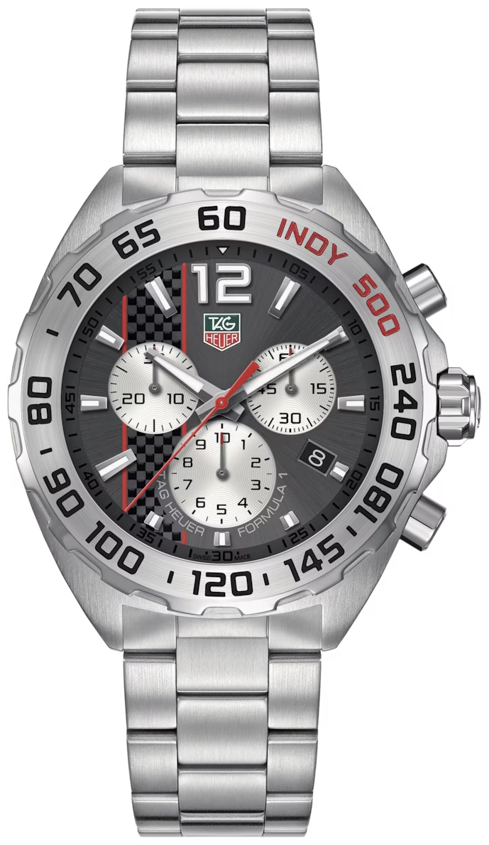 Reloj de hombre Tag Heuer Formula 1 cronógrafo de cuarzo con esfera gris y correa de acero plateado Caz1114 Ba0877