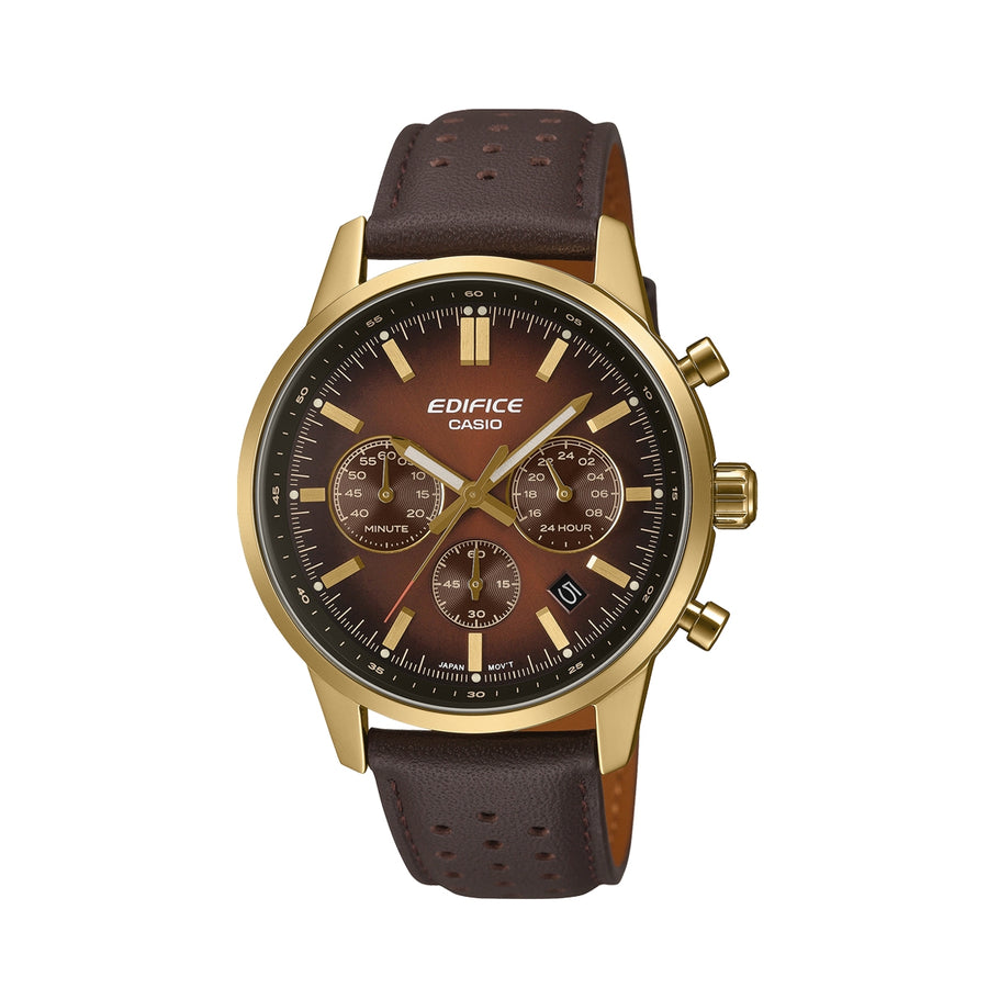 Casio EDIFICE STANDARD CHRONOGRAPH GOLD - BROWN