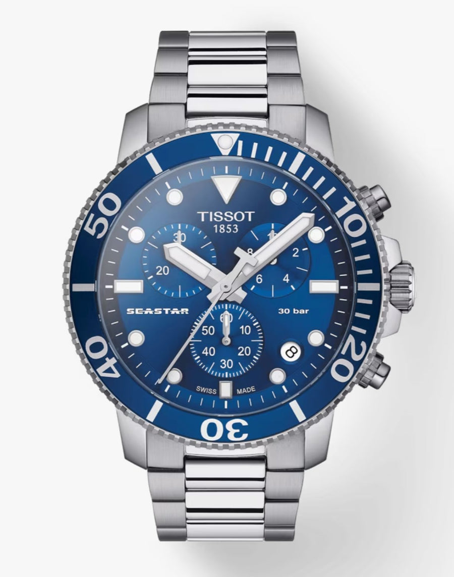 Reloj cronógrafo Tissot Seastar 1000 Azul T1204171104100