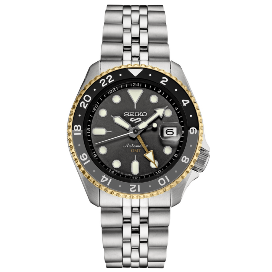 Seiko 5 Sports Gmt Automático Reloj Gris para Hombre SSK021K1