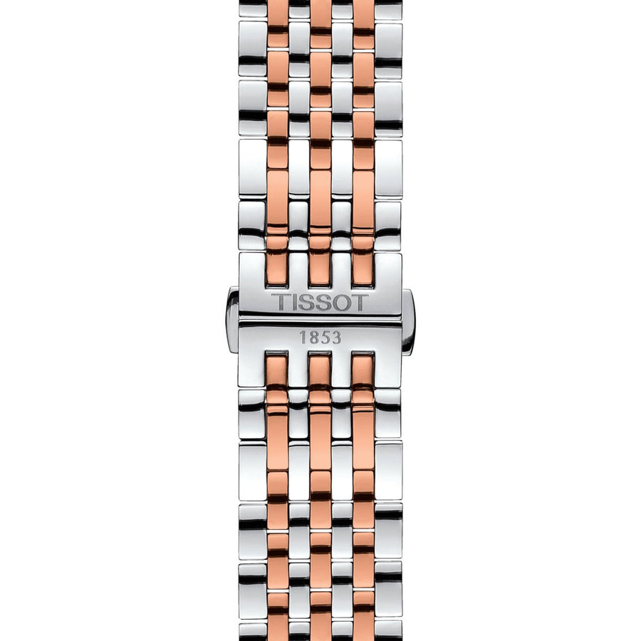 Tissot Mens Watch Tradition Powermatic 80 Open Heart Rose Silver T0639072203801