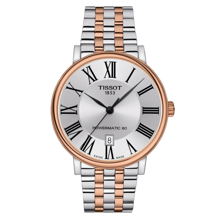 Tissot Reloj de Hombre Carson Auto Powermatic 80 Premium 40mm Acero Rosa T1224072203300