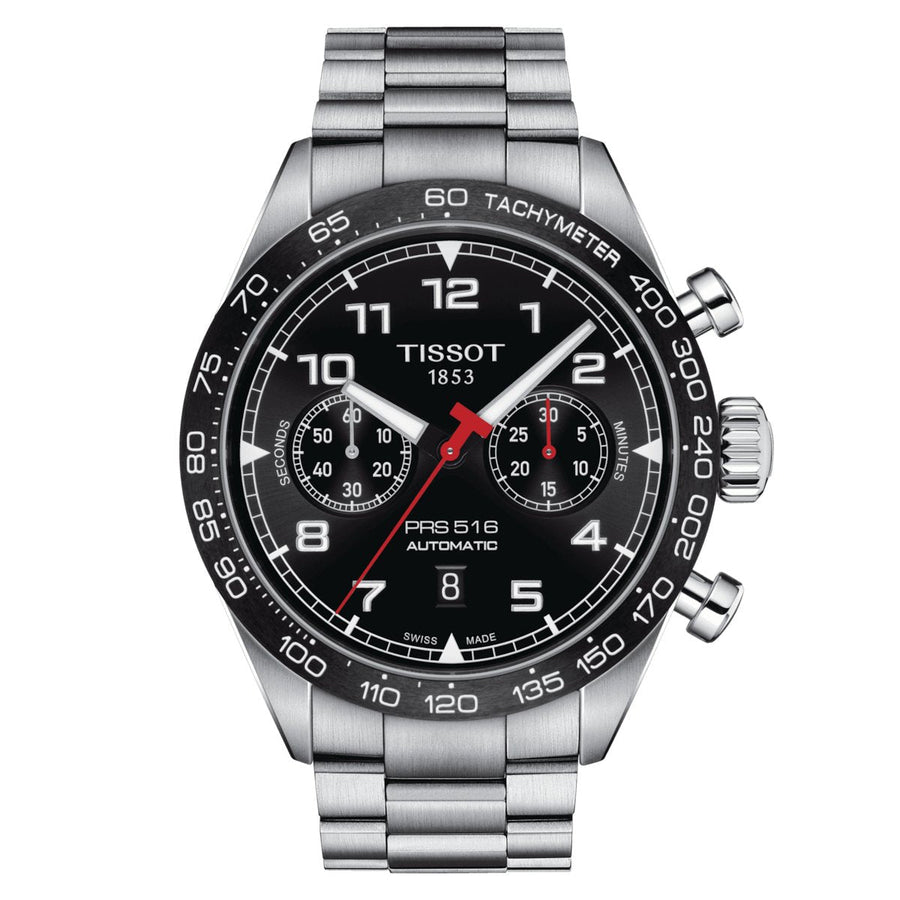 Reloj cronógrafo Tissot para hombre Prs 516 Acero Negro T1316271105200