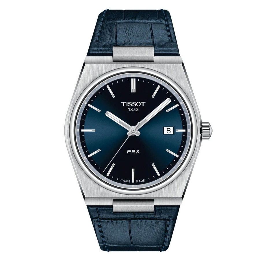Tissot Reloj de Hombre Prx Cuero Azul T1374101604100