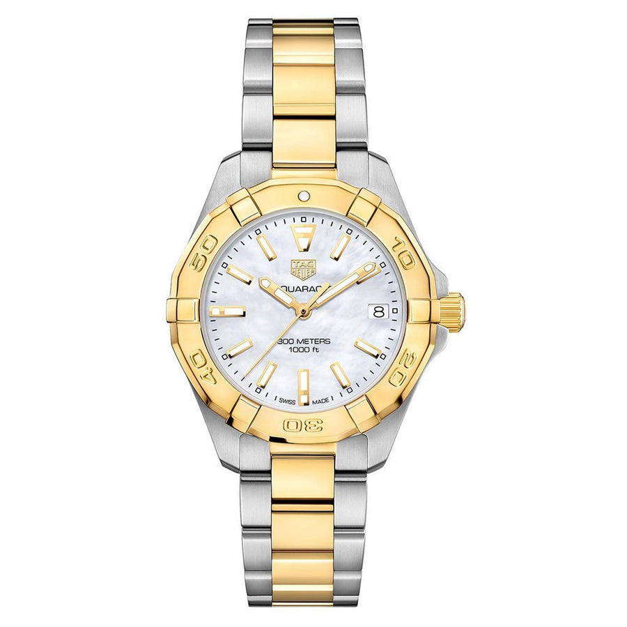 Reloj Tag Heuer Aquaracer chapado en oro y acero inoxidable para mujer