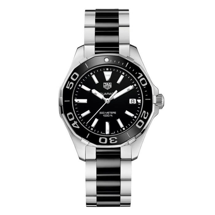 Reloj Tag Heuer Aquaracer para mujer de acero inoxidable y cerámica negra