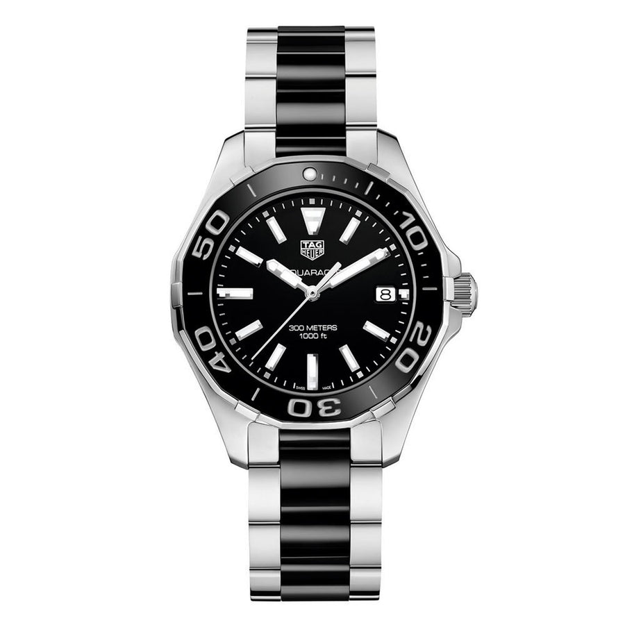Reloj Tag Heuer Aquaracer para mujer de acero inoxidable y cerámica negra
