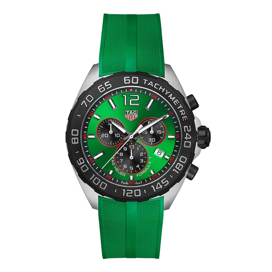 Reloj de hombre Tag Heuer Formula 1 de cuarzo con cronógrafo verde