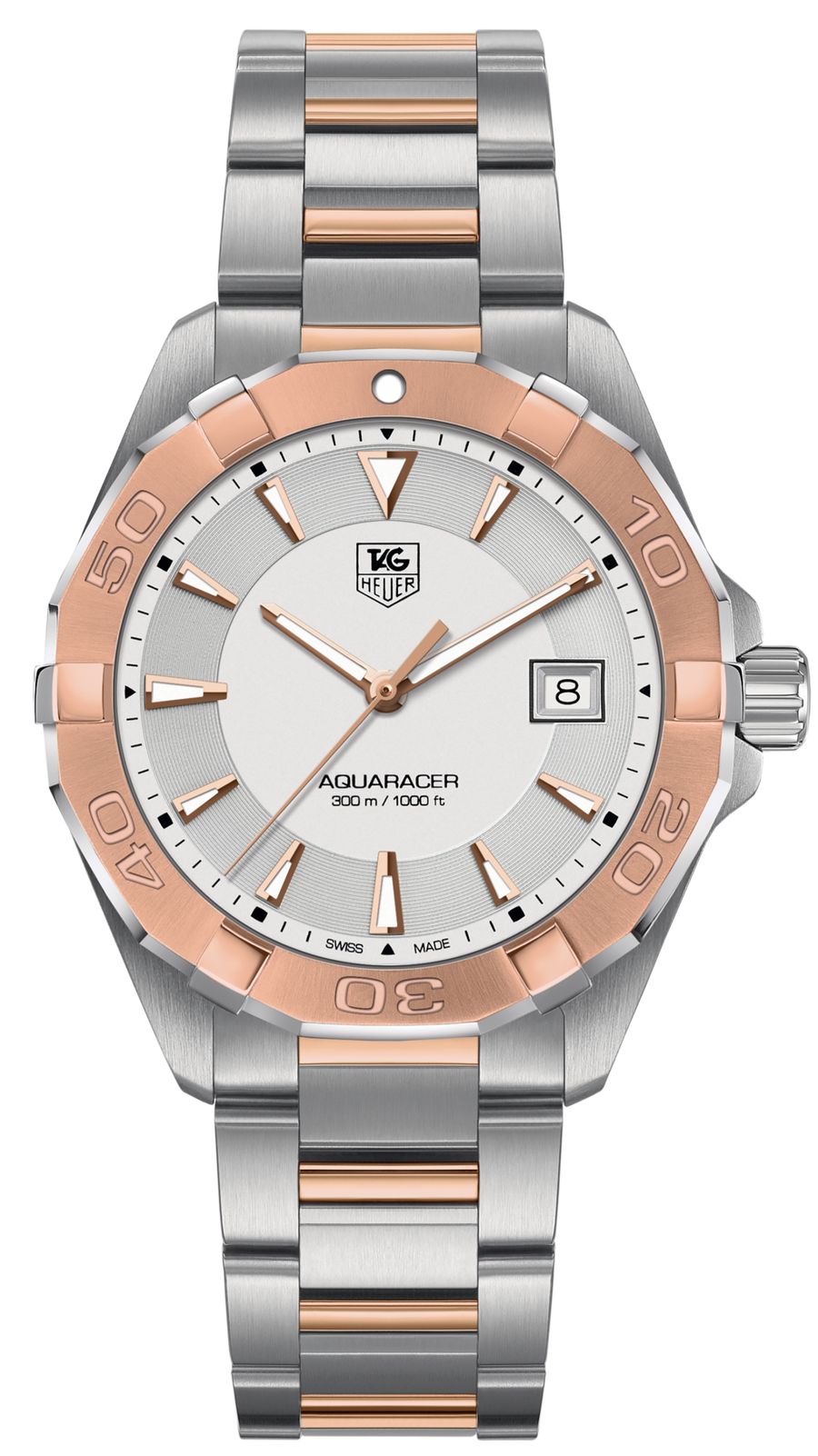 Reloj Tag Heuer Aquaracer de Esfera Blanca para Hombre Way1150 Bd0911