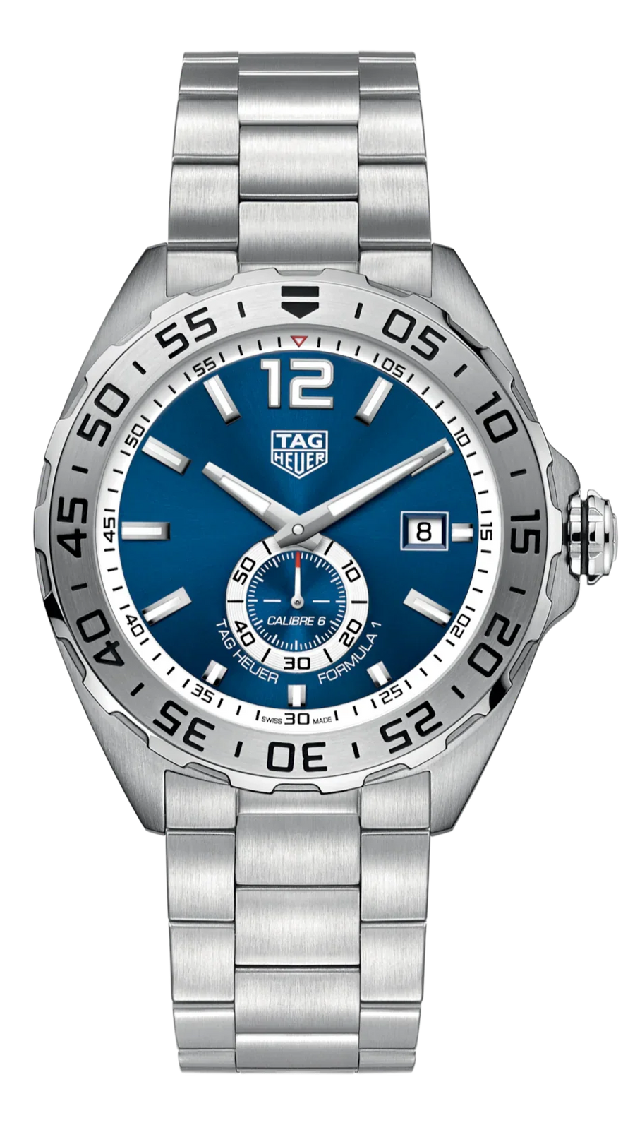 Reloj Tag Heuer Formula 1 Calibre 6 Automático Esfera Azul Correa de Acero Plateada Para Hombre Waz2014 Ba0842