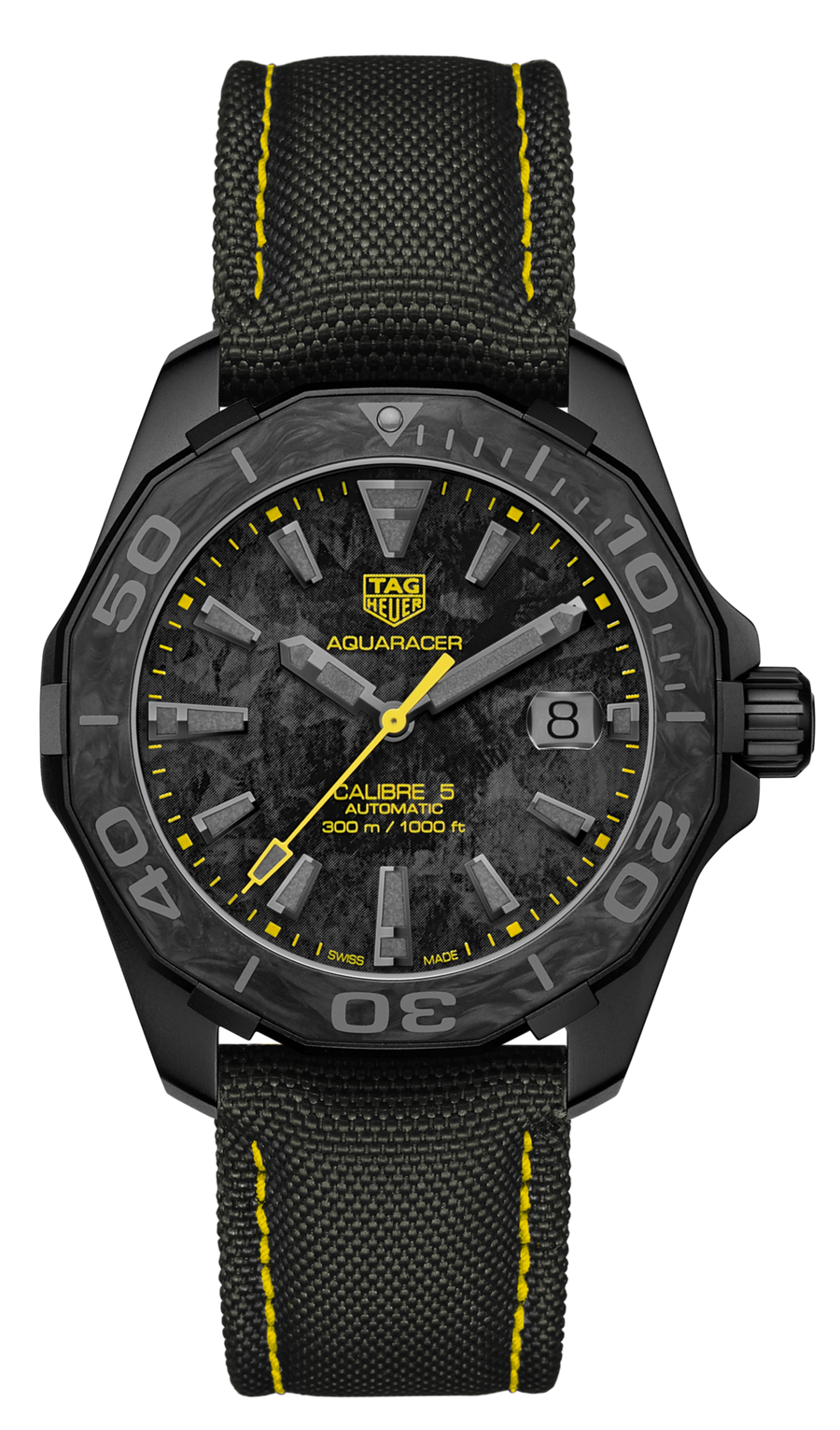 Reloj Tag Heuer Aquaracer Carbon Dial para hombre Wbd218b Fc6446