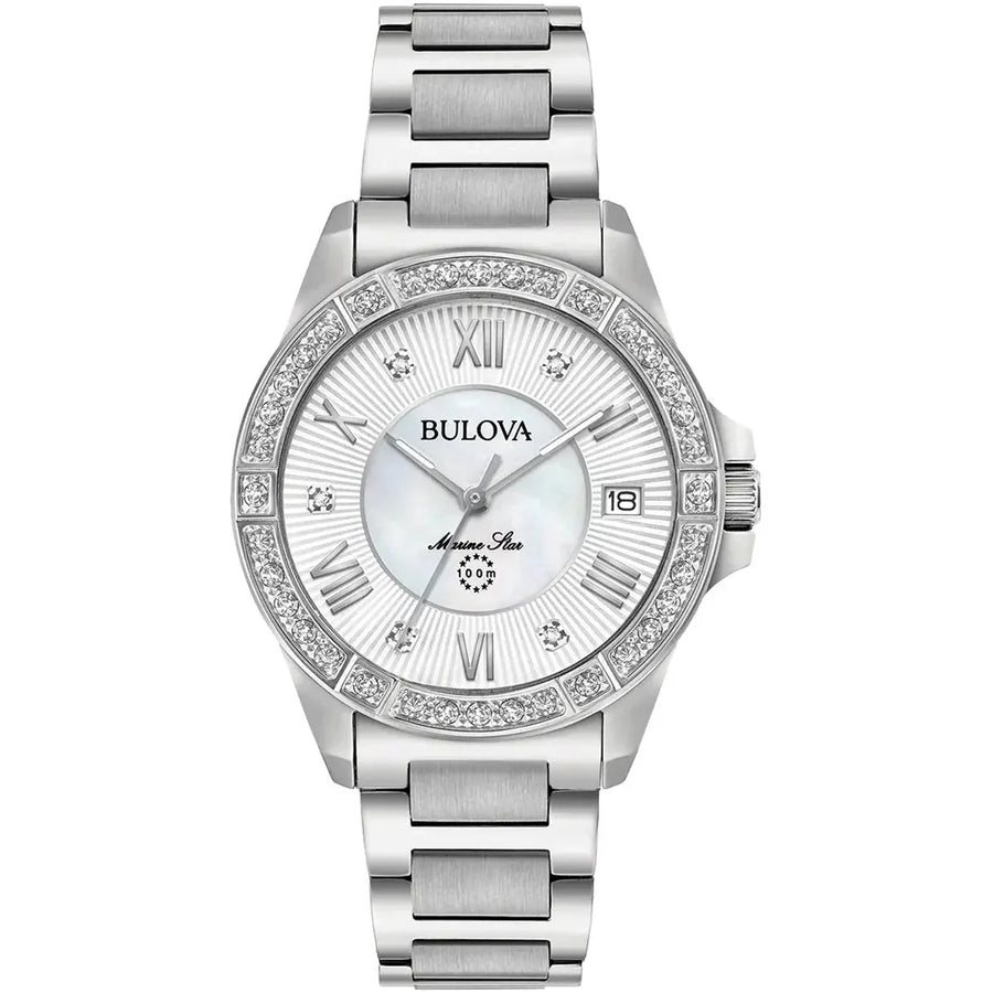 Reloj de mujer Bulova Marine Star plateado 96r232