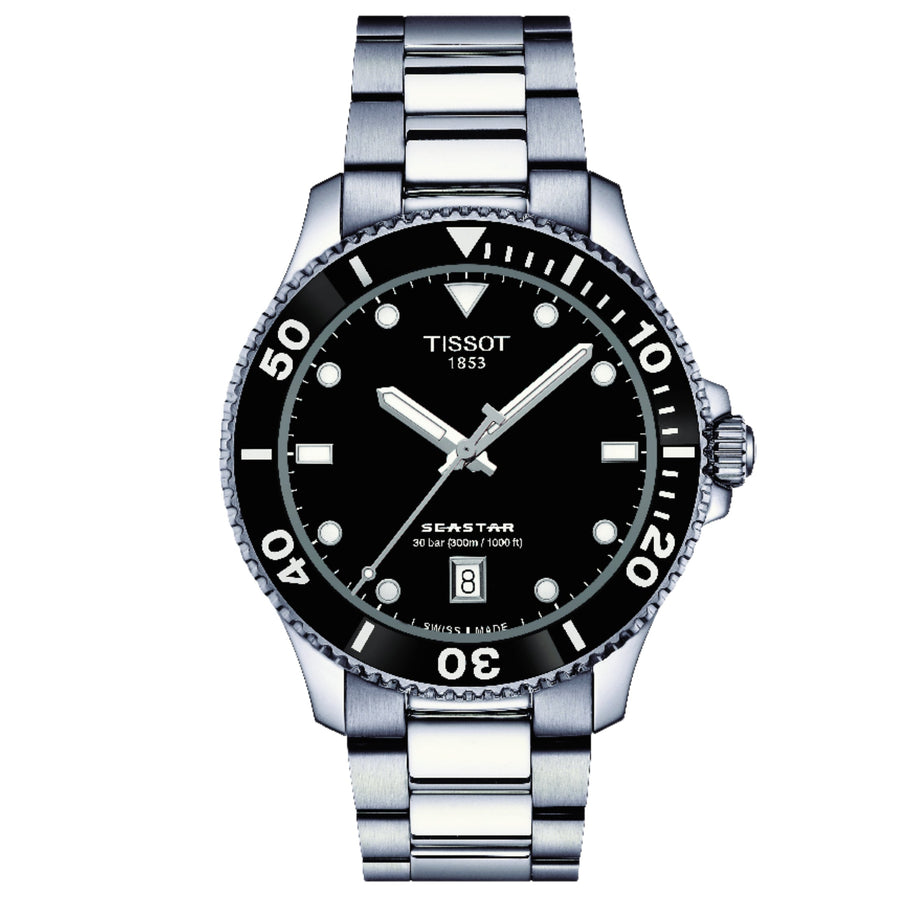 Reloj Tissot Seastar 1000 de 40 mm unisex negro T120 410 11 051 00