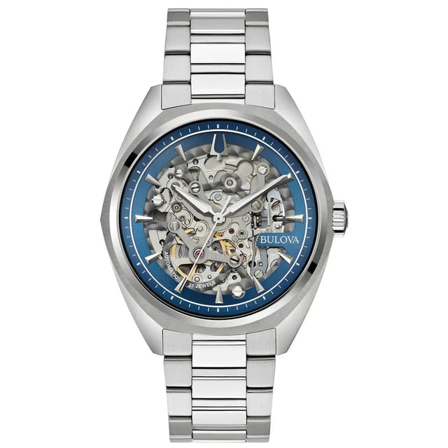 Reloj automático clásico Bulova de hombre, azul, 96a292