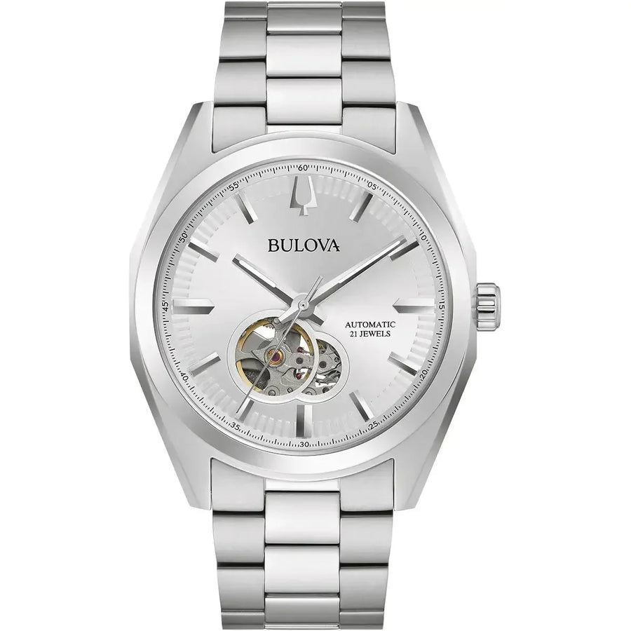 Reloj Bulova Surveyor automático para hombre, plata 96a274