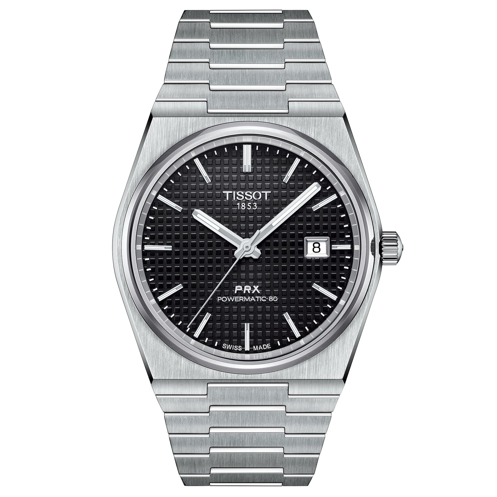 Tissot Prx Powermatic 80 Mens Black Watch T1374071105100