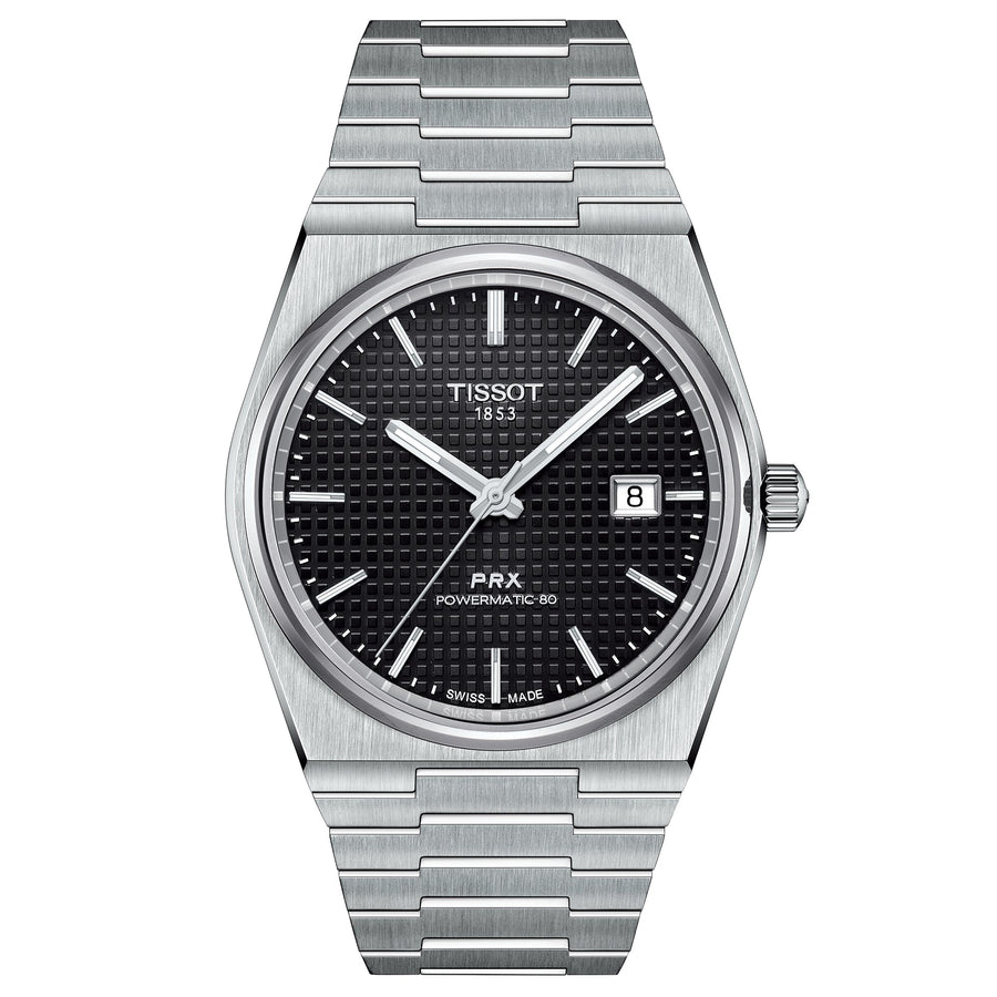 Reloj Tissot Prx Powermatic 80 para hombre, negro, T1374071105100