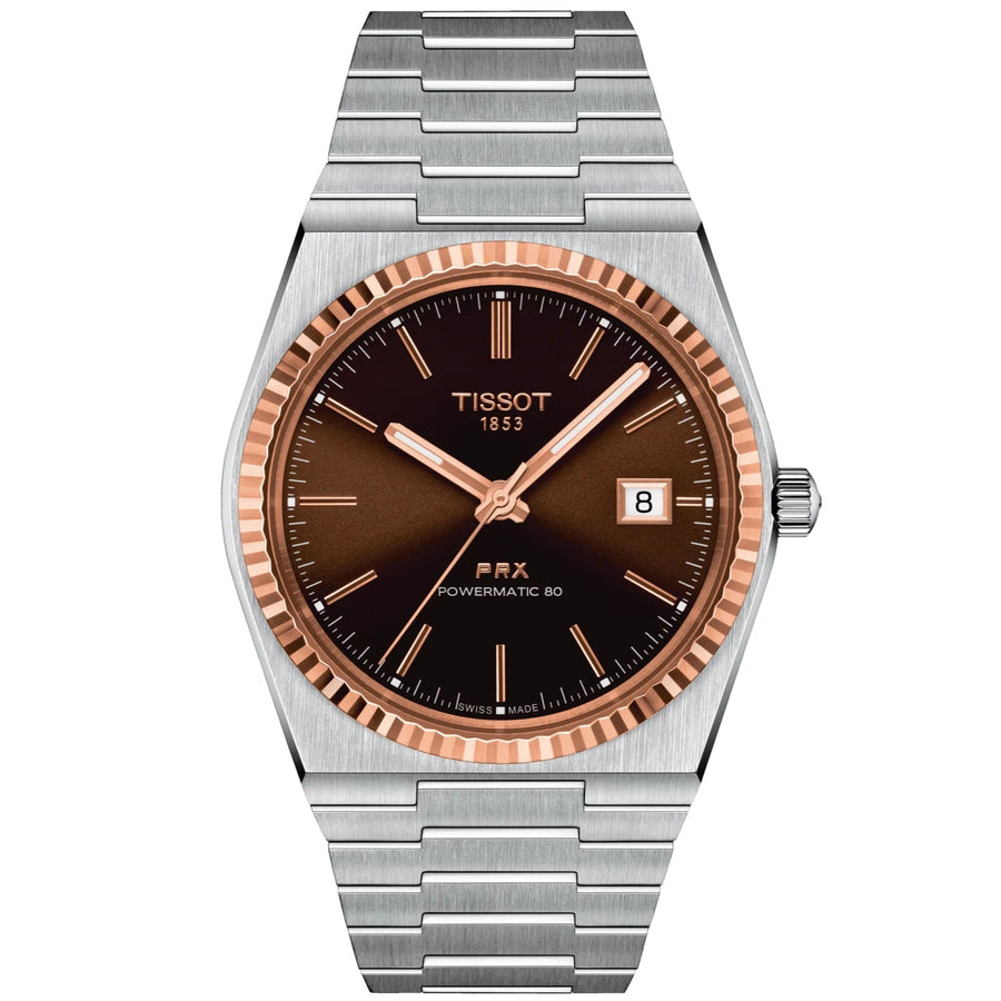 Reloj Tissot PRX Powermatic 80 para hombre, plateado, T931 407 41 291 00