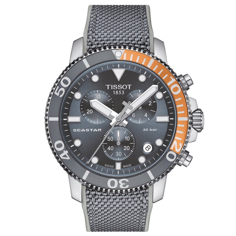Reloj Tissot Seastar 1000 Chrono para hombre, negro, T120 417 17 081 01