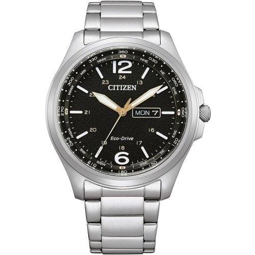 Reloj Citizen Eco Drive para hombre, esfera negra Aw0110 82e