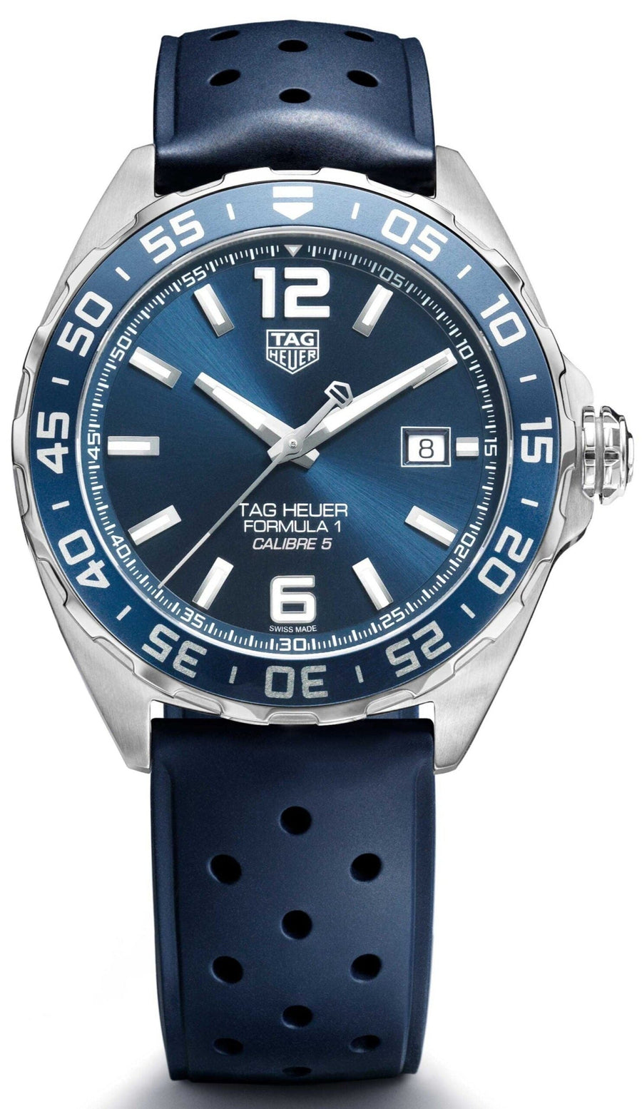 Tag Heuer Formula 1 Bucherer Blue Edition Reloj de Correa de Caucho para Hombre Waz2015