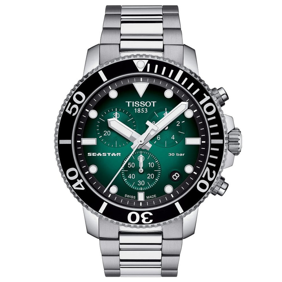 Reloj de hombre cronógrafo Tissot Seastar 1000 verde T1204171109101